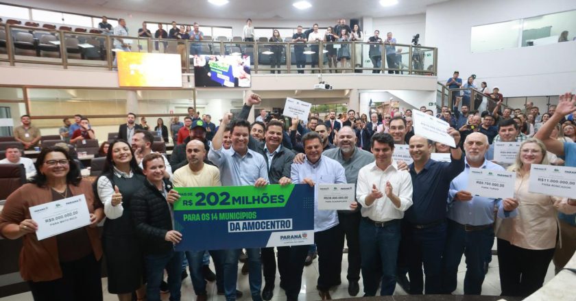 Governo destina verba de mais de 200 milhões para cidades próximas a Guarapuava