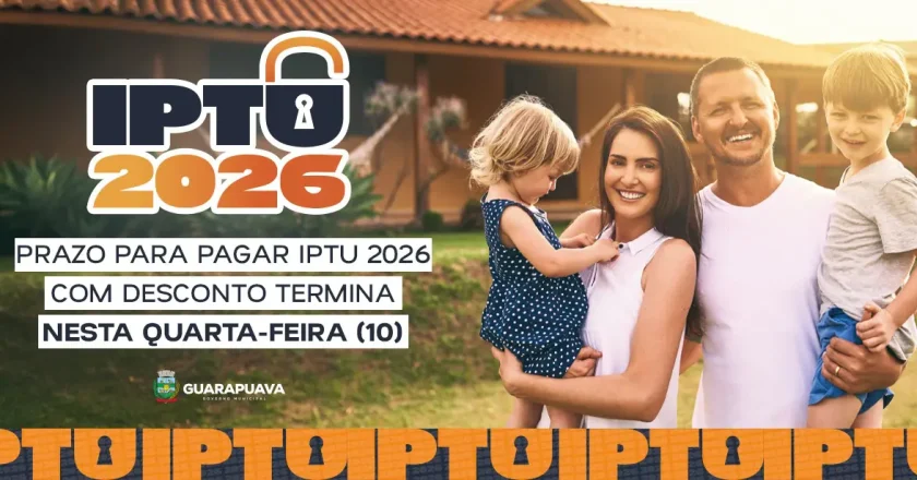Desconto no IPTU 2026: último dia para pagamento é na quarta-feira (10)