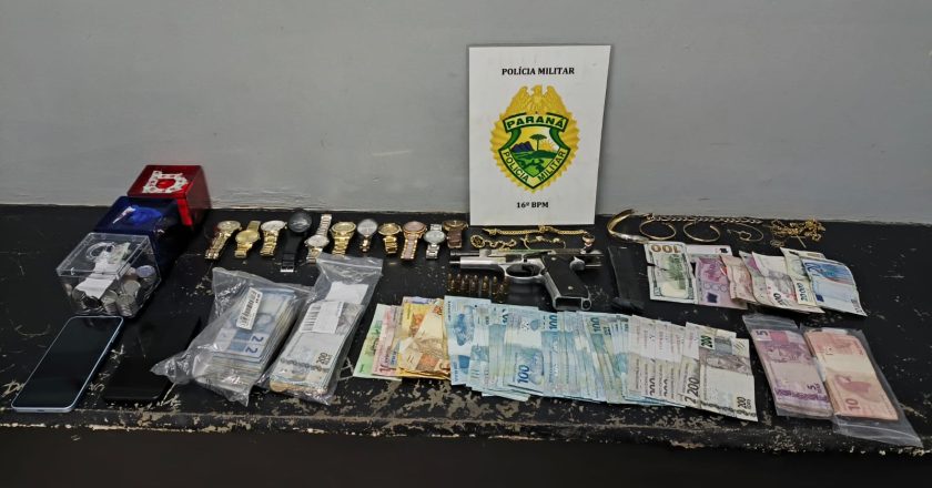 Dois homens são detidos pela PM após assalto em Pitanga
