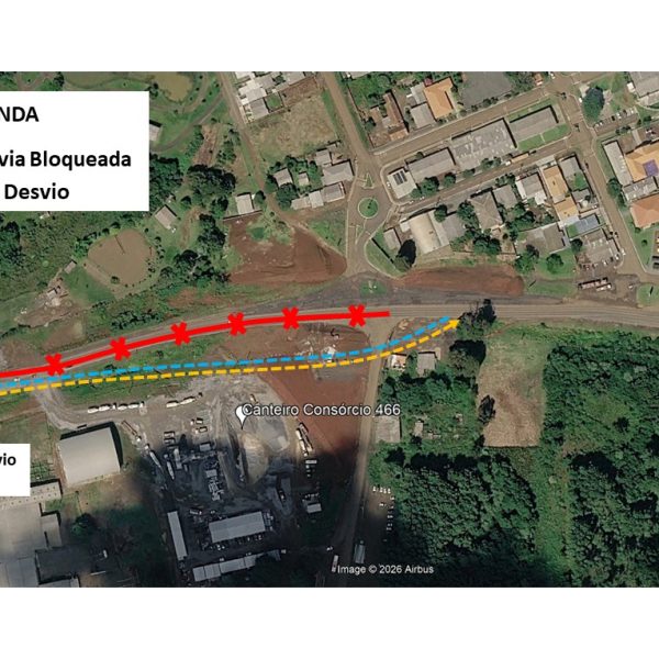 Desvio na PRC-466 em Palmeirinha começa na quarta-feira em Guarapuava